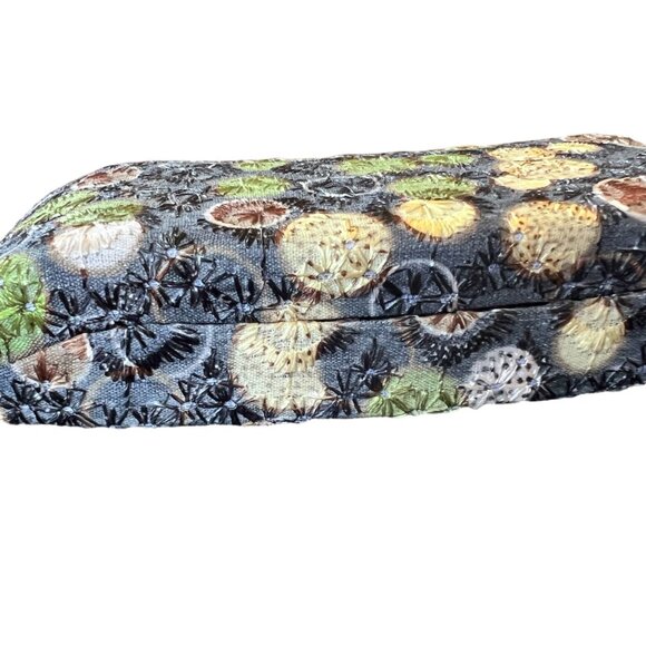 Vintage Embroidered Circles Dots Retro Glasses Case - Picture 5 of 7